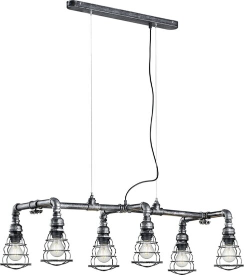 TRIO 307000688 Gotham Antik E27 ezüst többágú menyezeti lámpa