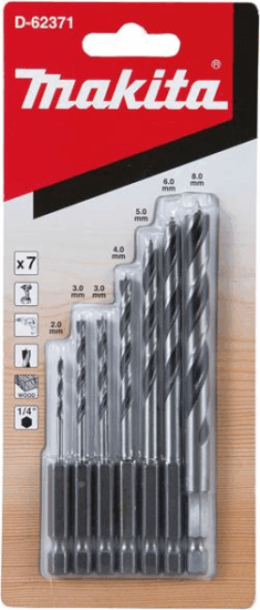 Makita D-62371 Hatszög befogású fafúró készlet (7db/csomag)