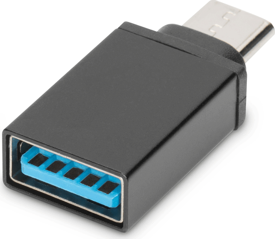 Assmann USB 3.0 Type-C M - USB A F Adapter Fekete Assmann USB 3.0 Type-C M - USB A F Adapter Fekete
