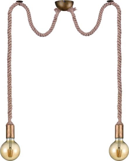 TRIO ROPE Vintage 2x E27 függő lámpa - Kötél