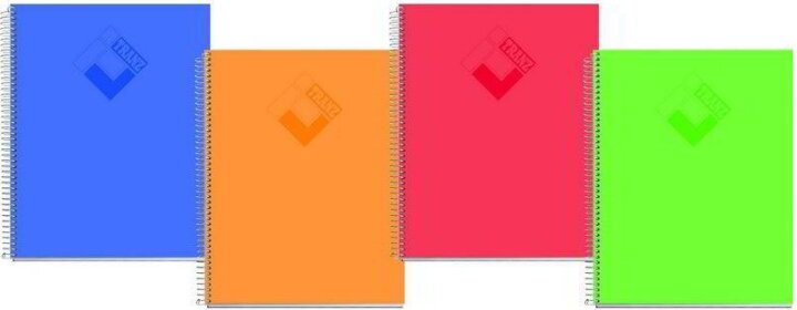 Miquelrius Tranz 100 lapos A5 vonalas vegyes színű spirálfüzet (ár/db)