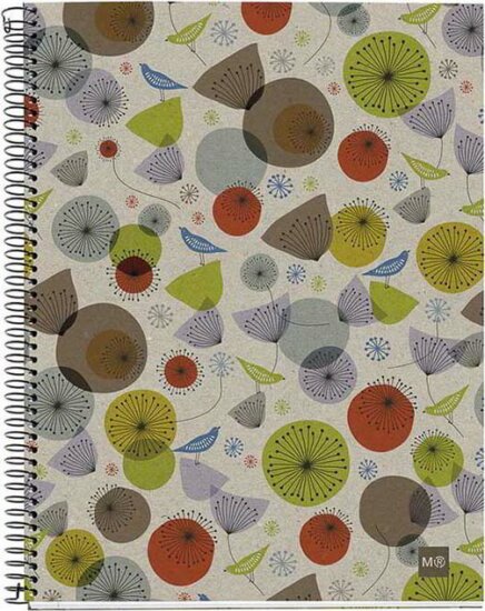 Miquelrius Ecobirds 4x30 lapos A5 vonalas spirálfüzet