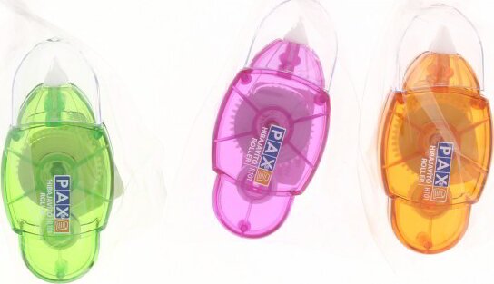 Pax R101 színes hibajavító roller (3 db/csomag)