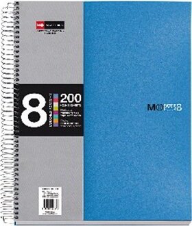 Miquelrius 8x25lapos A5 vonalas kék spirálfüzet