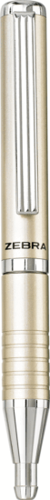 Zebra SL-F1 Teleszkópos tolltestű golyóstoll pezsgő színű - 0,24 mm / Kék
