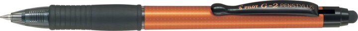 Pilot G2 Nyomógombos zseléstoll fekete/narancs - 0,7mm