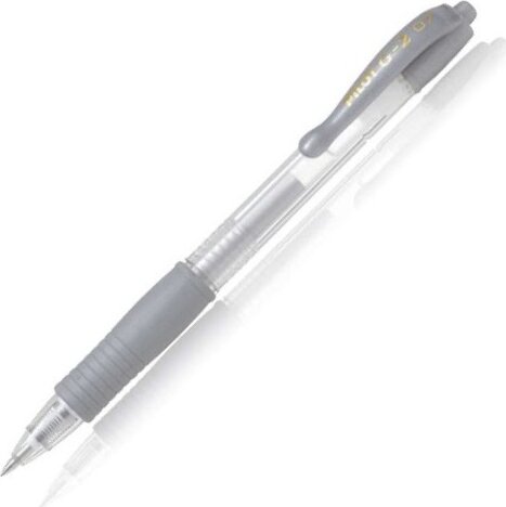 Pilot G2 Nyomógombos szürke zseléstoll - 0,7mm