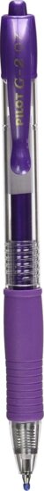 Pilot G2 Nyomógombos metál lila rollerirón - 0,7mm