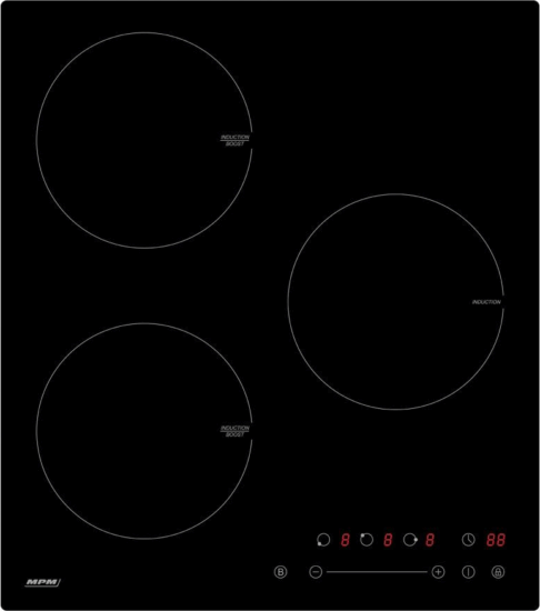 MPM 45-IM-07 Beépíthető Indukciós főzőlap - Fekete