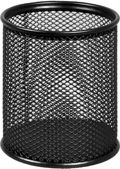 Fémhálós fekete írószertartó