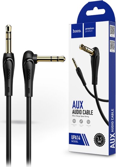 Hoco UPA14 Aux Audio kábel 1m (3.5mm jack apa - 3.5mm jack apa 90°) Hoco UPA14 Aux Audio kábel 1m (3.5mm jack apa - 3.5mm jack apa 90°)