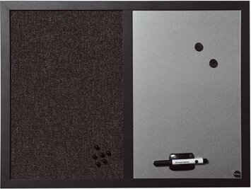 Bi-Office Fakeretes mágnestábla és parafatábla 45x60cm - Ezüst/fekete