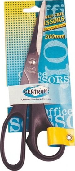 Centrum 20cm-es bliszteres irodai olló - Fekete