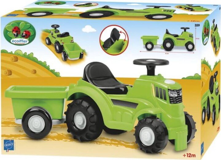 Écoiffier: Bébitaxi traktor utánfutóval