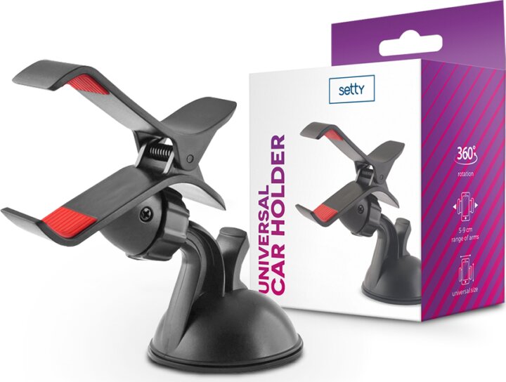 Setty 15611 Univerzális PDA/GSM autós tartó - Fekete