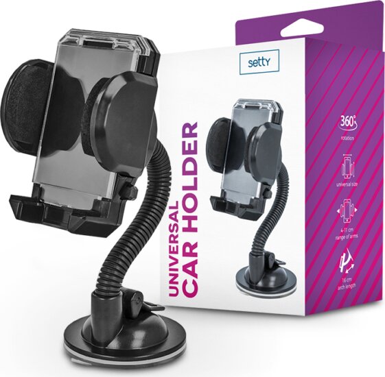 Setty 33769 Univerzális PDA/GSM autós tartó - Fekete