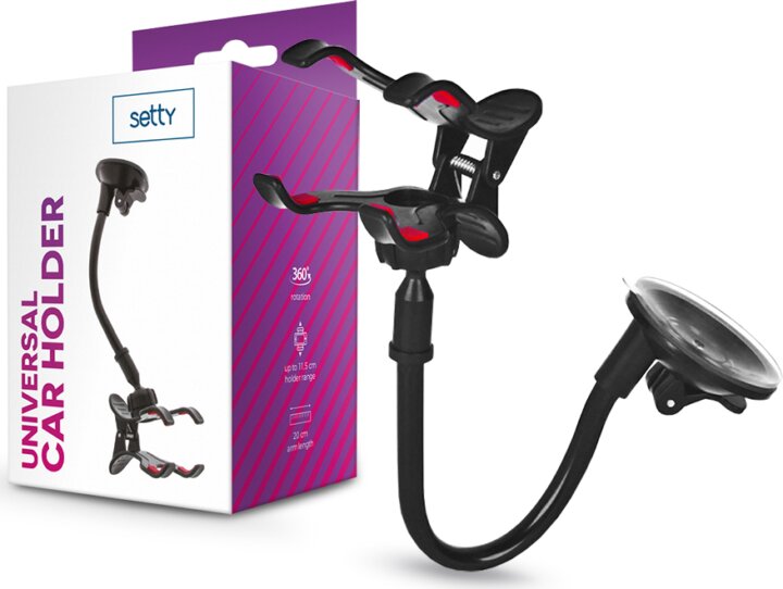 Setty 13485 Univerzális PDA/GSM autós tartó - Fekete