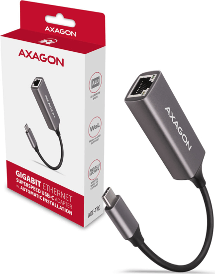 Axagon ADE-TRC USB 3.2 Type-C - Gigabit Ethernet adapter Axagon ADE-TRC USB 3.2 Type-C - Gigabit Ethernet adapter
