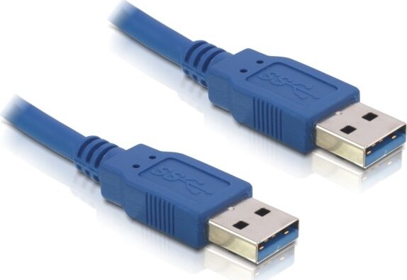 Delock USB-A apa - USB-A apa 3.0 összekötő kábel - Kék (2m)
