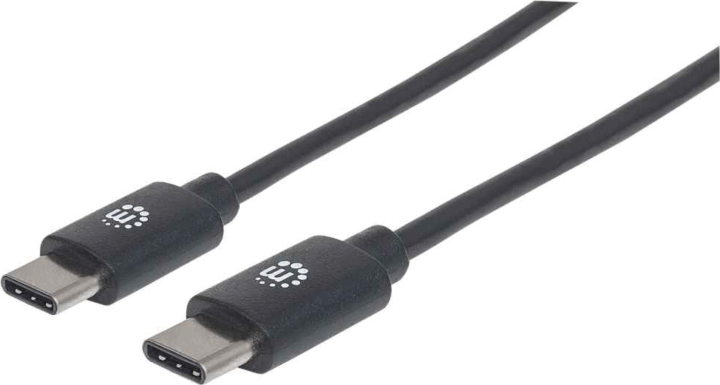Manhattan USB-C - USB-C kábel 2m - Fekete