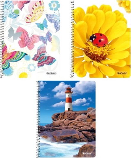 Herlitz 160 lapos A5 kockás spirálfüzet többféle