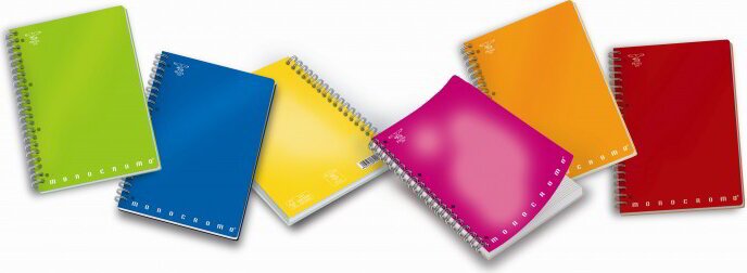 Pigna Monocromo 70 lapos A4 vonalas spirálfüzet többféle