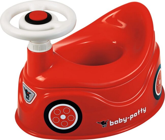 BIG Baby-Potty baba bili játék kormánnyal - Piros