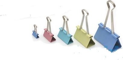 Sakota 19mm színes iratcsipesz 12db/csomag