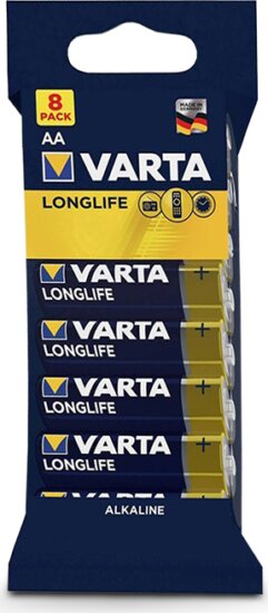 Varta VR0017 Longlife Alkaline mangán AA Ceruzaelem (8db/csomag)