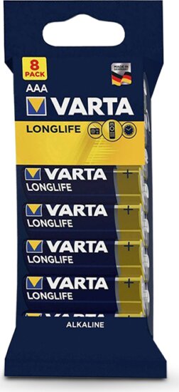 Varta VR0012 Longlife Alkaline mangán AAA Ceruzaelem (8db/csomag)