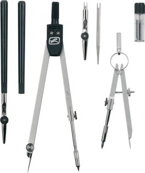 Herlitz 7 részes körzőkészlet Fekete