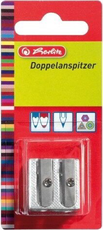 Herlitz Kétlyukú kézi hegyező - Ezüst