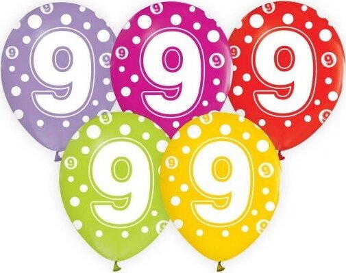 Godan Számos lufi 5 darabos szett - 9