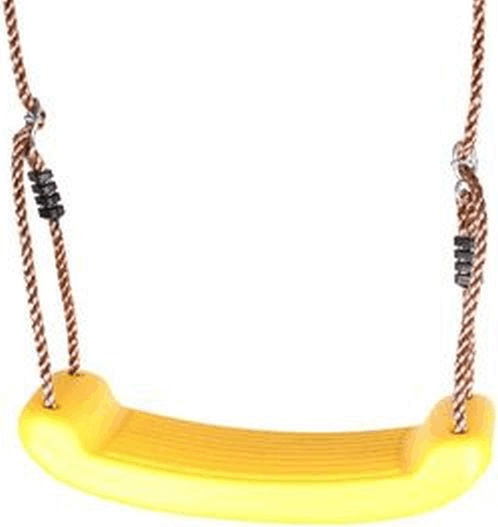 Sharky Műanyag Hintaülőke kötéllel és fém karikákkal Sárga
