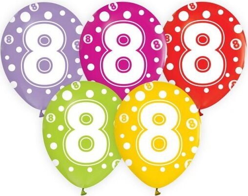 Godan Számos lufi 5 darabos szett - 8