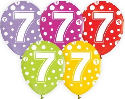 Godan Számos lufi 5 darabos szett - 7