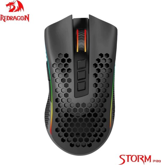 Redragon Storm PRO M808-KS Wireless Gaming Egér - Fekete