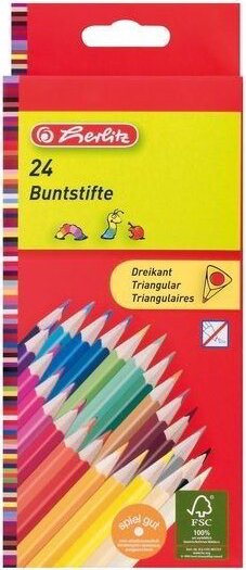 Herlitz Trio Háromszögletű Színes ceruza készlet (24 db / csomag) Herlitz Trio Háromszögletű Színes ceruza készlet (24 db / csomag)
