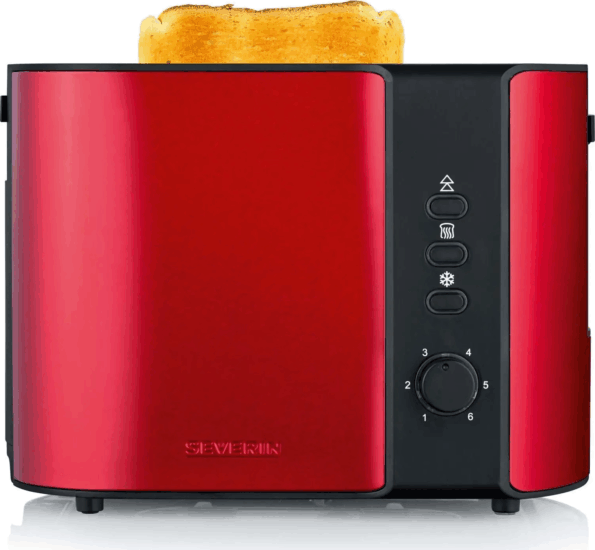 Severin AT 2217 Kenyérpirító - Piros/Fekete