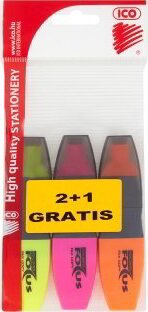 ICO Focus BL 1-4mm Szövegkiemelő készlet - Vegyes színek (3 db / csomag) ICO Focus BL 1-4mm Szövegkiemelő készlet - Vegyes színek (3 db / csomag)
