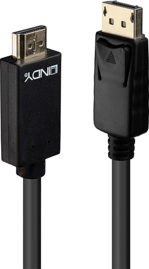 Lindy DisplayPort v1.2 - HDMI v1.4 kábel 5m Fekete