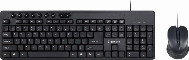 Gembird KBS-UM-04 USB Gaming Billentyűzet + Egér US - Fekete