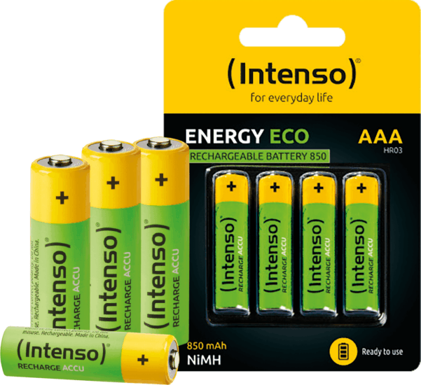 Intenso 7505114 Ni-MH 850mAh AAA Újratölthető elem (4db/csomag)