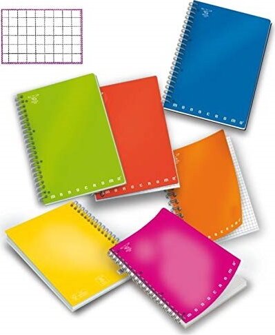 Pigna Monocromo 70 lapos A4 kockás spirálfüzet több színben
