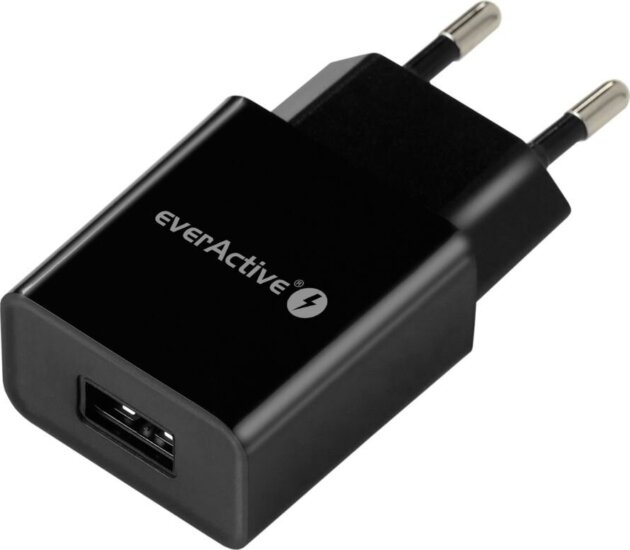 EverActive SC-100B Hálózati USB-töltő (5V / 1A) - Fekete EverActive SC-100B Hálózati USB-töltő (5V / 1A) - Fekete