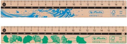 Herlitz GREENline favonalzó - 17 cm