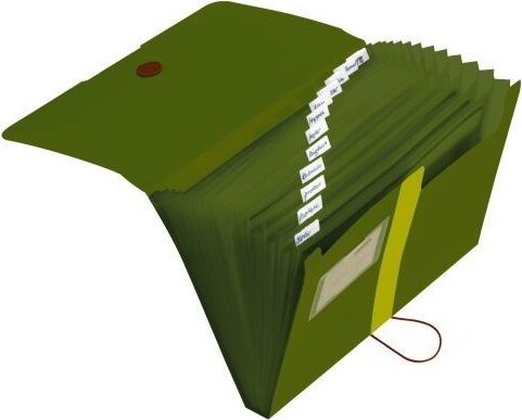 Herlitz Easy orga to go GREEN A4 rekeszes mappa - Zöld