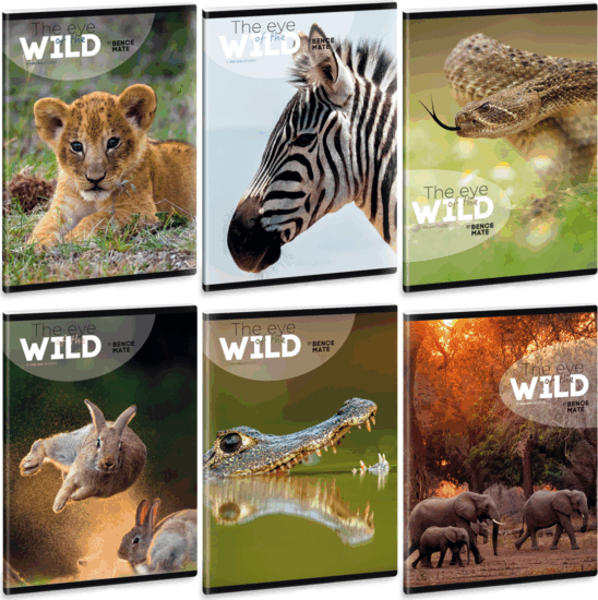 Ars Una The eyes of the wild 40 lapos A5 kockás füzet többfajta