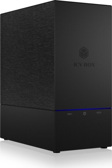 ICY BOX IB-RD3621-C31 2x 2.5"/3.5" USB 3.1 (Gen 2) Type-C Külső HDD/SSD ház - Fekete