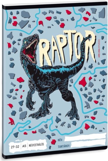 Ars Una Raptor 32 lapos A5 kockás füzet Ars Una Raptor 32 lapos A5 kockás füzet
